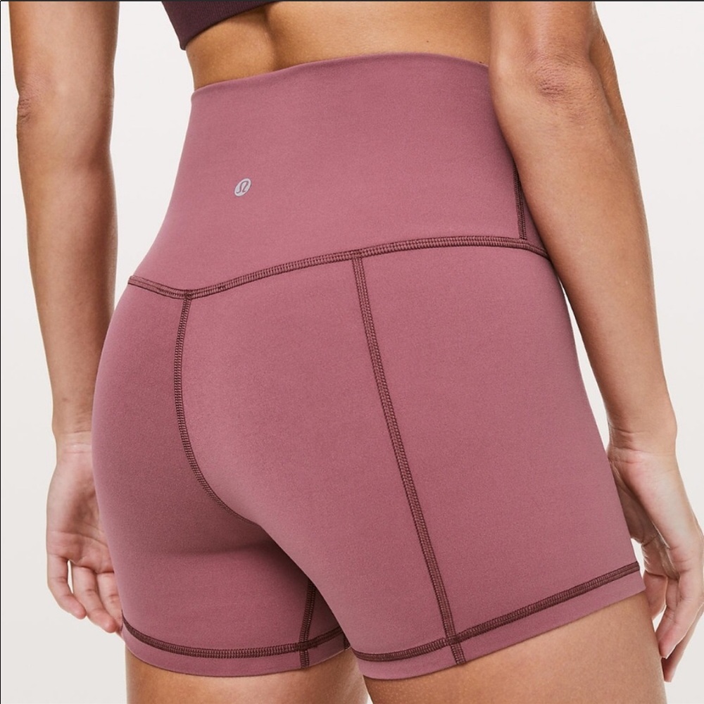 lululemon misty merlot align shorts 4” size 6 Nulu - Picture 1 of 3